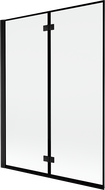 Mexen Mist paravan de duș cu 2 uși stânga 130 x 150 cm, ramă neagră, negru - 8A9-130-002-70-70-L