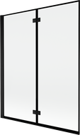 Mexen Mist 2-szárnyas kádparaván bal 140 x 150 cm, fekete keret, fekete - 8A9-140-002-70-70-L