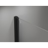 Mexen Mist 2-szárnyú jobb oldali fürdőkád paraván, 80 x 150 cm, fekete keret, fekete - 8A9-080-002-70-70-P