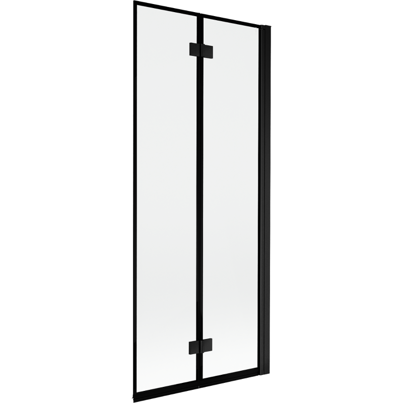Paravan cadă Mexen Mist, 2 panouri, dreapta, 80 x 150 cm, ramă neagră, negru - 8A9-080-002-70-70-P