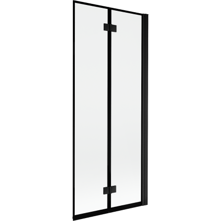 Paravan cadă Mexen Mist, 2 panouri, dreapta, 80 x 150 cm, ramă neagră, negru - 8A9-080-002-70-70-P