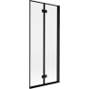 Paravan cadă Mexen Mist, 2 panouri, dreapta, 80 x 150 cm, ramă neagră, negru - 8A9-080-002-70-70-P