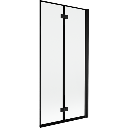 Mexen Mist paravan cadă de duș cu 2 uși drept 90 x 150 cm, ramă neagră, negru - 8A9-090-002-70-70-P