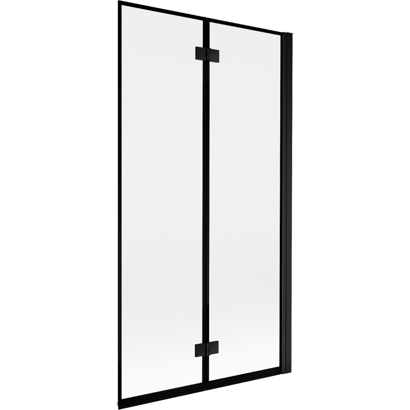Paravan de duș Mexen Mist 2-canate dreapta 100 x 150 cm, cadru negru, negru - 8A9-100-002-70-70-P
