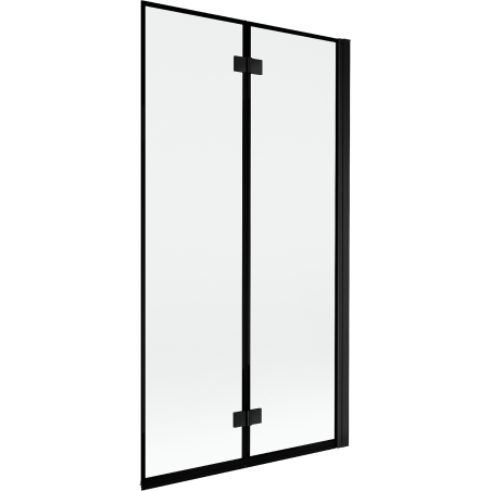Paravan de duș Mexen Mist 2-canate dreapta 100 x 150 cm, cadru negru, negru - 8A9-100-002-70-70-P