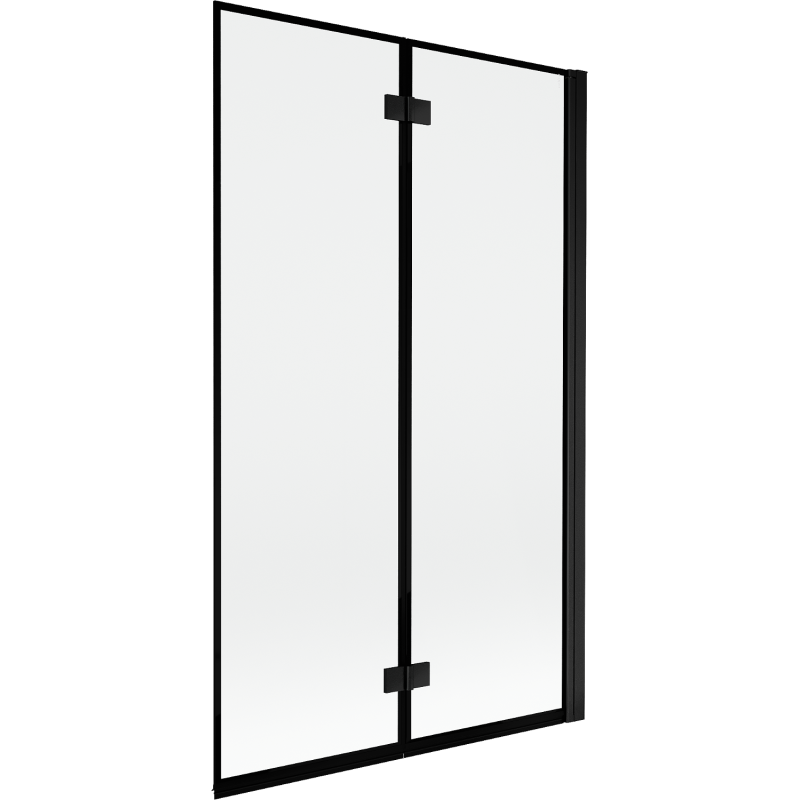 Paravan cadă Mexen Mist cu 2 canaturi, dreapta 110 x 150 cm, ramă neagră, neagră - 8A9-110-002-70-70-P