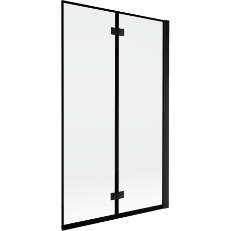 Paravan cadă Mexen Mist cu 2 canaturi, dreapta 110 x 150 cm, ramă neagră, neagră - 8A9-110-002-70-70-P
