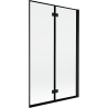 Paravan cadă Mexen Mist cu 2 canaturi, dreapta 110 x 150 cm, ramă neagră, neagră - 8A9-110-002-70-70-P