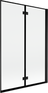 Mexen Mist paravan de duș cu 2 uși, dreapta, 120 x 150 cm, ramă neagră, negru - 8A9-120-002-70-70-P