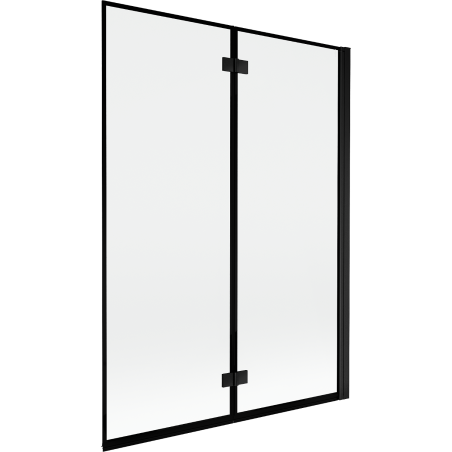 Paravan cadă Mexen Mist cu 2 uși, dreapta, 130 x 150 cm, cadru negru, negru - 8A9-130-002-70-70-P