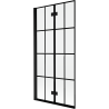 Paravan de duș Mexen Mist cu 2 uși stânga 90 x 150 cm, grilaj negru, negru - 8A9-090-002-70-77-L