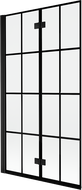 Mexen Mist paravan de baie cu 2 uși, stânga 100 x 150 cm, grilaj negru, negru - 8A9-100-002-70-77-L