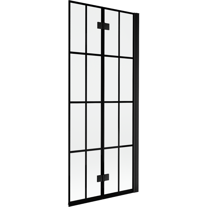 Mexen Mist paravan de duș 2-pliabil dreapta 80 x 150 cm, grilaj negru, negru - 8A9-080-002-70-77-P
