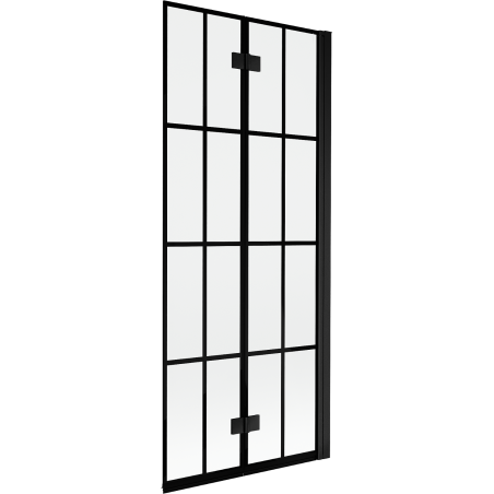 Mexen Mist paravan de duș 2-pliabil dreapta 80 x 150 cm, grilaj negru, negru - 8A9-080-002-70-77-P