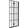 Mexen Mist kétszárnyú, jobb oldali zuhanyfal 80 x 150 cm, fekete rácsos, fekete - 8A9-080-002-70-77-P
