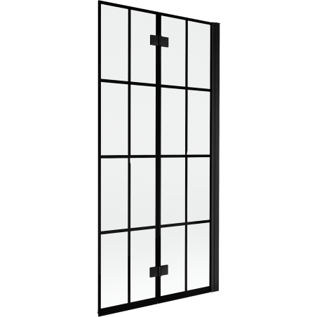 Mexen Mist paravan de duș cu 2 uși, dreapta 90 x 150 cm, grilaj negru, negru - 8A9-090-002-70-77-P