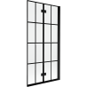 Mexen Mist kádparaván 2-szárnyú jobb 90 x 150 cm, fekete rácsos, fekete - 8A9-090-002-70-77-P