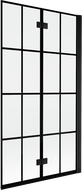Mexen Mist paravan de baie cu 2 uși batante dreapta 100 x 150 cm, grilaj negru, negru - 8A9-100-002-70-77-P