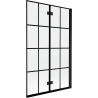 Mexen Mist paravan de duș pliabil 2-brațe dreapta 110 x 150 cm, grilaj negru, negru - 8A9-110-002-70-77-P