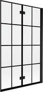 Mexen Mist paravan de duș pliabil 2-brațe dreapta 110 x 150 cm, grilaj negru, negru - 8A9-110-002-70-77-P