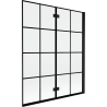 Parasolar cadă Mexen Mist 2 uși dreapta 140 x 150 cm, grilaj negru, negru - 8A9-140-002-70-77-P