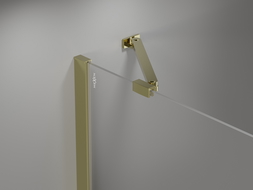 Paravan cadă Mexen Mist, 2-canate, 140 x 150 cm, transparent, auriu - 8A9-140-011-50-00