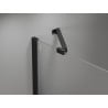 Paravan cadă Mexen Mist 2-pliabil dreapta 100 x 150 cm, cadru negru, negru - 8A9-100-011-70-70-P