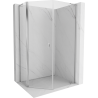 Mexen Mist L cabină de duș pentagonală asimetrică batantă 80 x 90 cm, transparentă, crom - 8A8L-080-090-01-00