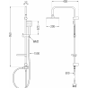 Mexen X45 coloană de duș, Aurie - 798454591-50