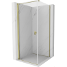 Mexen Mist-B cabină de duș cu uși rabatabile 85 x 85 cm, transparent, auriu - 8A2T-085-085-50-00