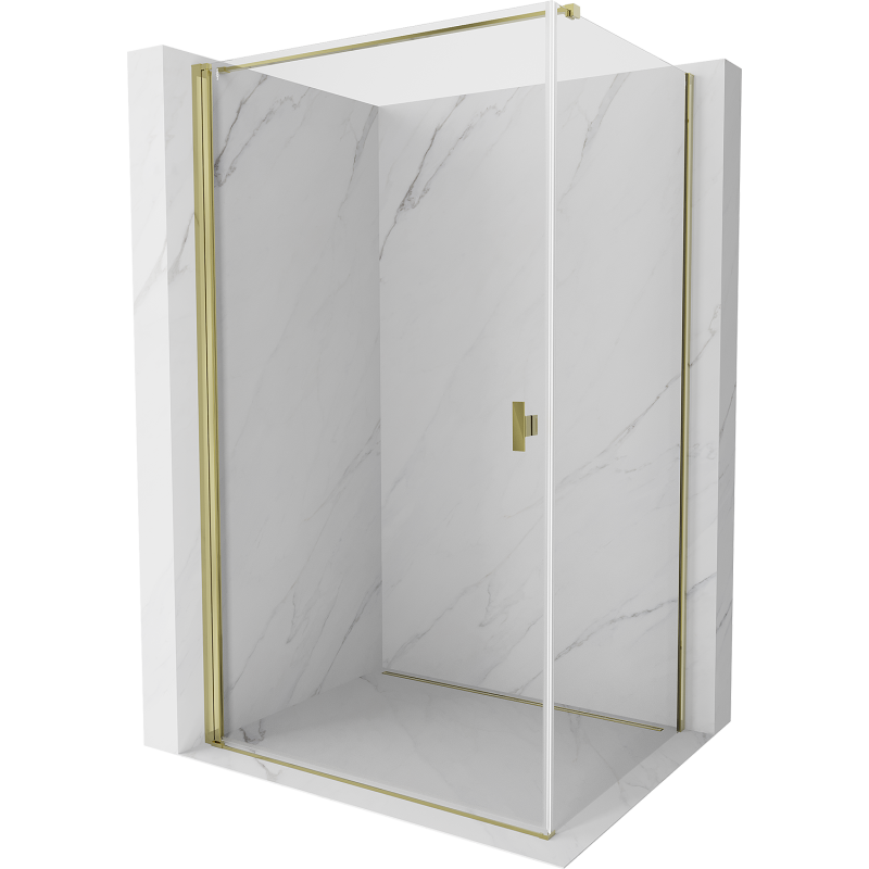 Cabină de duș pivotantă Mexen Mist-B 100 x 90 cm, transparent, auriu - 8A2T-100-090-50-00