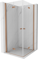 Cabină de duș Mexen Mist-F Duo pliabilă 110 x 110 cm, transparentă, cupru periat - 8A6-110L-110P-65-00