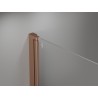 Mexen Mist-F Duo összecsukható zuhanykabin jobb 70 x 120 cm, átlátszó, kefe rozsda - 8A6-070L-120P-65-00