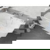 Cadă freestanding colț stânga canelată Mexen Silo 150 x 75 cm, albă, preaplin cromat - 52891507500L-01