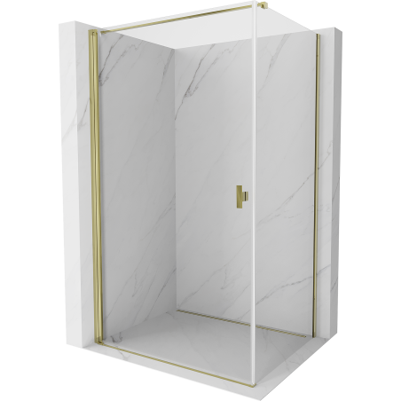 Mexen Mist-B cabină de duș pivotantă 85 x 120 cm, transparent, aurie - 8A2T-085-120-50-00