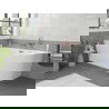 Mexen Silo cadă de baie freestanding colț stânga striată 150 x 75 cm, albă, preaplin aur roz - 52891507500L-60
