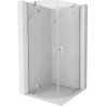 Cabină de duș Mexen Mist semi-rotundă, pivotantă, 100 x 100 cm, transparent, crom - 8A33-100-100-01-00