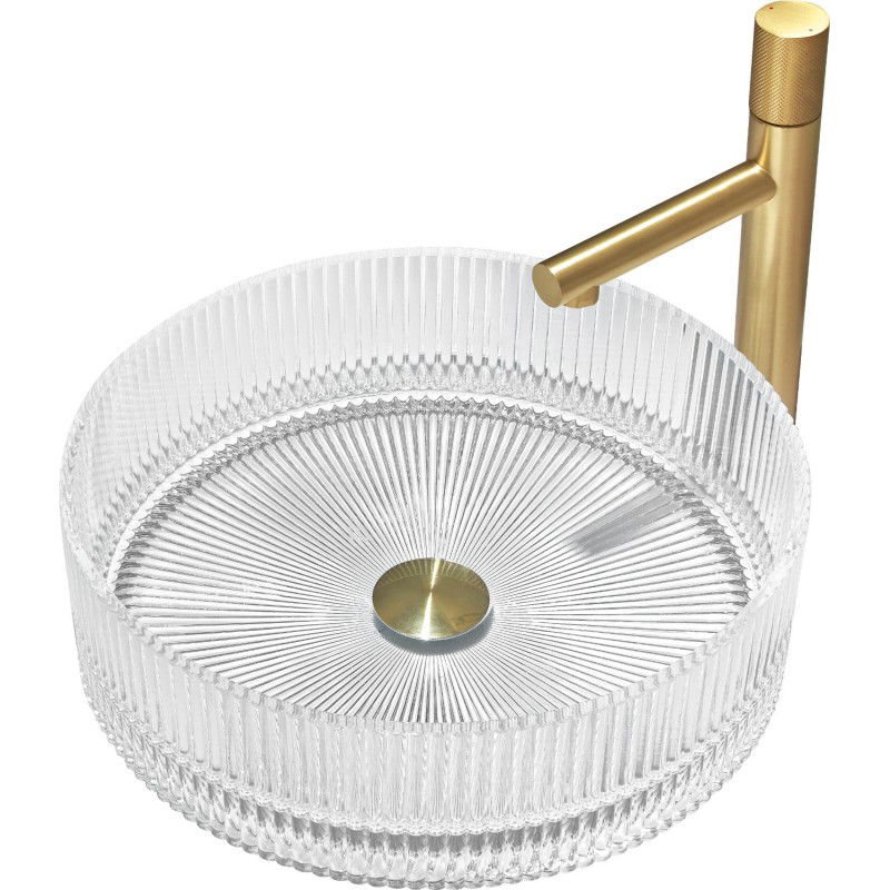 Mexen Eiva chiuvetă de sticlă montată pe blat 39 x 39 cm, transparentă - 24163900