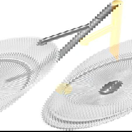 Mexen Eiva üveg pultra helyezhető mosdókagyló 39 x 39 cm, átlátszó - 24163900