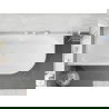 Mexen Silo cadă de baie de sine stătătoare colț stânga cu nervuri 150 x 75 cm, alb/negru, preaplin alb- 52891507575L-20