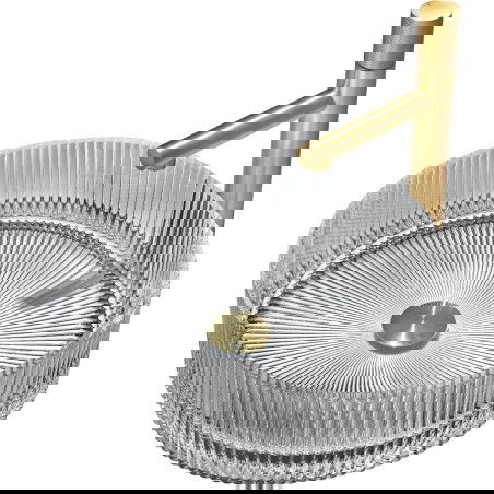 Mexen Eiva üveg mosdókagyló 39 x 39 cm, szürke - 24163966