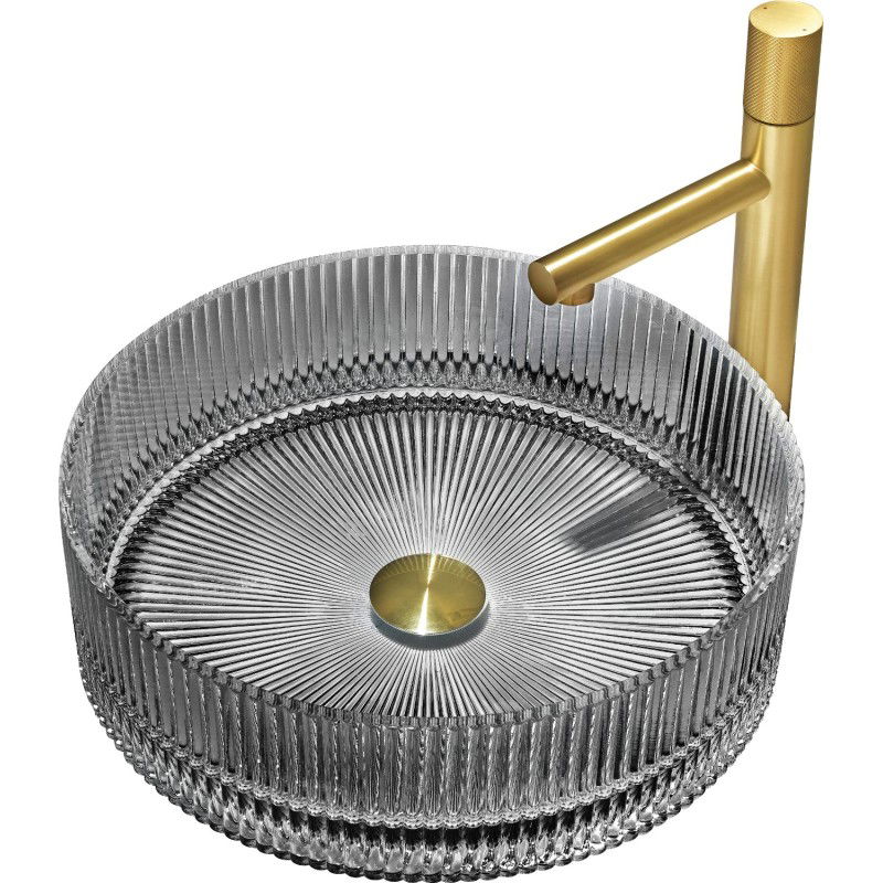 Mexen Eiva üvegből készült pultra szerelhető mosdó 39 x 39 cm, fekete - 24163970