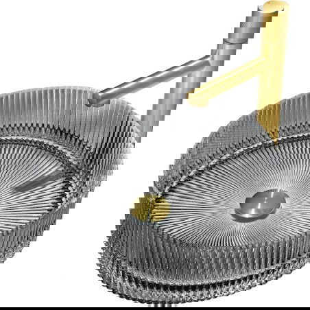 Mexen Eiva üvegből készült pultra szerelhető mosdó 39 x 39 cm, fekete - 24163970