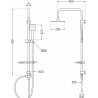 Mexen T45 coloană de duș, Crom - 798454593-00