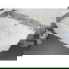 Mexen Silo cadă de baie independentă colț stânga striată 170 x 80 cm, albă, preaplin auriu - 52891708000L-50