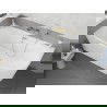 Cada de sine stângă dreaptă Mexen Silo 170 x 80 cm, albă, preaplin auriu periat - 52891708000L-55