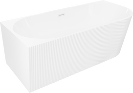 Mexen Silo cadă de baie freestanding colțară stânga, 170 x 80 cm, albă, cu preaplin alb - 52891708000L-20