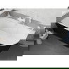 Mexen Silo cadă de baie freestanding colț stânga canelată 170 x 80 cm, alb/negru, preaplin alb - 52891708075L-20