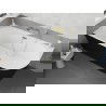 Cadă de colț independentă Mexen Silo stânga cu striații 170 x 80 cm, alb/negru, preaplin auriu - 52891708075L-50