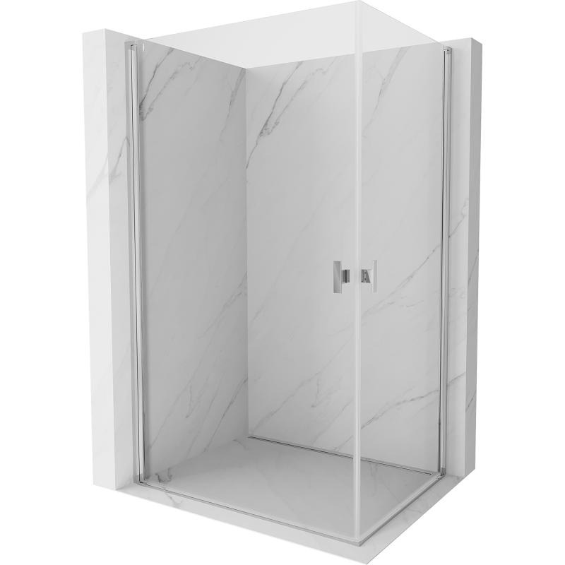 Mexen Mist-B Duo cabină de duș pivotantă 100 x 80 cm, transparent, crom - 8A2-100-080-01-00